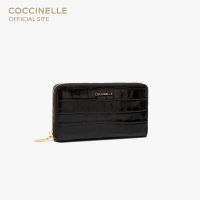 COCCINELLE METALLIC CROCO SHINY SOFT Large 113201 กระเป๋าสตางค์ผู้หญิง