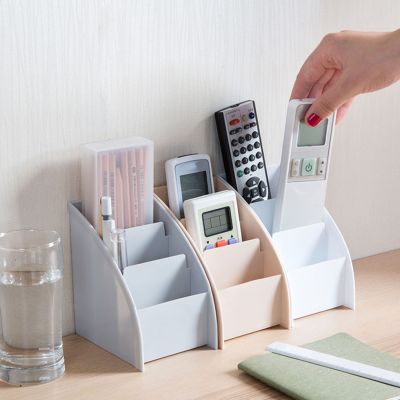 3 Grid Mini Remote Control Storage Holder Desktop Keys Phone Organizers Washable Home Office Storage Boxes Pens Holder Stand