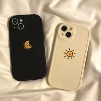 Simple Sun Moon Phone Case For iPhone 14 Plus 7 8 X XS XR 11 12 13 Pro Max Silicone Cases Cover