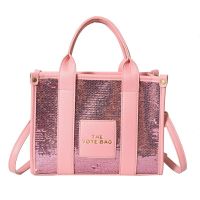 2023 Design New Fashion Luxury Tote Bag Popular Simple Sequin Single Shoulder Cross-body Portable Small Square Bag Fahionable Travel Tote Bag For Women Bags