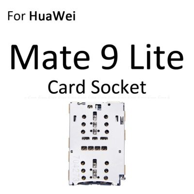 ถาดใส่ซิมการ์ดอะแดปเตอร์เครื่องอ่านสล็อตสำหรับ Huawei Mate 9 Pro Lite Micro Sd ชิ้นส่วนอะไหล่ภาชนะเชื่อมต่อกระเป๋าเก็บบัตร