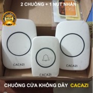 Chuông cửa không dây Cacazi A10 loại 2 chuông + 1 nút nhấn khoảng cách