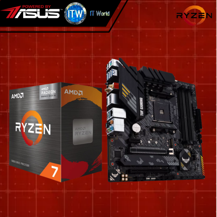 AMD Ryzen 7 5700G Processor with TUF Gaming B550MPLUS WiFi II DDR4