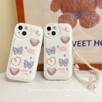 ✺✢▥ เคสโทรศัพท์มือถือ TPU แบบนิ่ม ประดับโบว์ 3 มิติ ป้องกันรอยขีดข่วน ป้องกันการสูญหาย ประดับไข่มุก สําหรับ IPhone 11 14 Pro Max 13 12 XR 7 8 Plus 6 6plus 6s