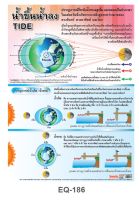 น้ำขึ้นน้ำลง EQ 186 โปสเตอร์สื่อการสอน หุ้มพลาสติก ขนาด 50 * 70 cm