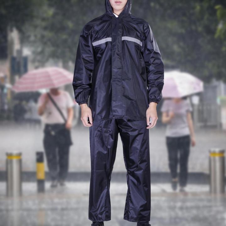 แจ็กเก็ตฝนปฏิบัติได้จริงทั้งคู่เสื้อแจ็กเก็ตแบบกางเกงกันฝนระบายอากาศได้1ชุด