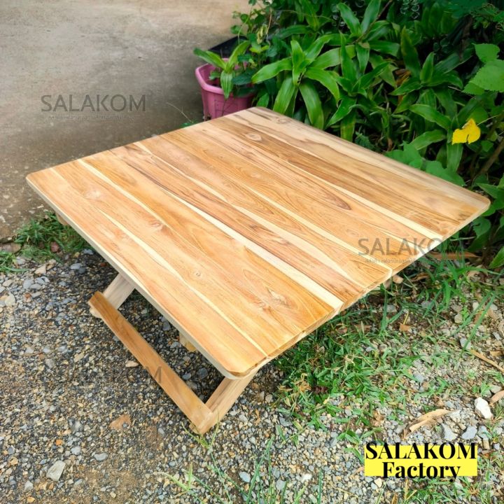 slk-โต๊ะญี่ปุ่น-โต๊ะกินข้าวไม้สัก-70-70-35-ซม-ก-ย-ส-โต๊ะนั่งทำงานกับพื้น-ยังไม่ทำสี