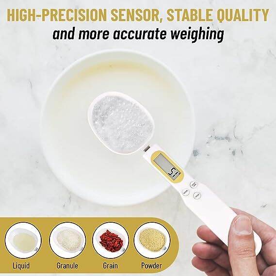 Weigh Gram Digital Spoon Scale, 500g/0.1g, big spoon for food