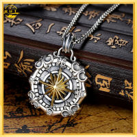 Nautical Anchor Star Sea Compass จี้ S999เงินไทยสร้อยคอผู้ชายและผู้หญิง Life Is Smooth Sailing Original แท้