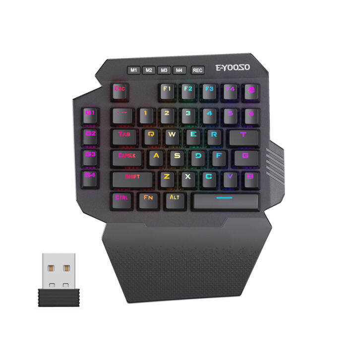HUO JI Wireless OneHanded Mechanical Keyboard 39 Onboard Macro Key 2