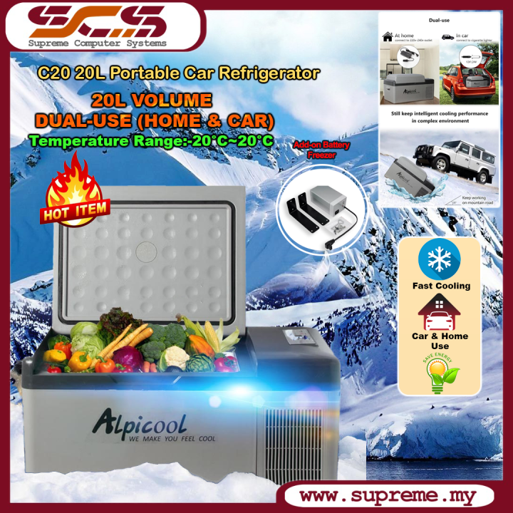 C20 20L Portable Refrigerator and Chiller for Camping/Mini Freezer 12