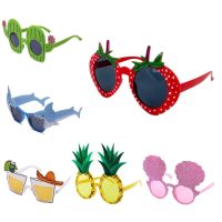 Luau Party Sunglasses Funny Hawaiian Glasses Tropical Photo Prop Summer Party-Favor Beach Party Supplies Decorations Cycling Sunglasses