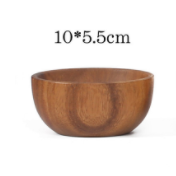 Acacia wooden bowl Food Containers Fruit Practical Wooden Household Kitchen Bowl Cutlery Basin Fruit Bowl Salad Bowl Storage