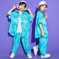 [COD] Childrens 1st childrens hip-hop costumes cashew flower trendy brand girls dance clothes boys suit