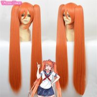 Game Yandere Simulator Osana Najimi 110Cm Long Orange Pink Straight Cosplay Wig Heat Resistant Hair Cosplay Wigs A Wig Cap