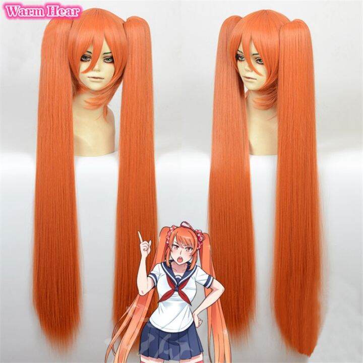 Game Yandere Simulator Osana Najimi 110Cm Long Orange Pink Straight ...