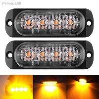 ﹍✸ 2pcs Truck Trailer Side Marker Indicators Light Car Signal Brake Rear Warning Tail Light LED 12V 24V Warning Lamp Yellow White