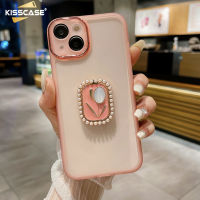 KISSCASE เคสโทรศัพท์ทิวลิปไข่มุกเหมาะสำหรับ IPhone 15 14 13 12 11 Pro Max 15 Plus 14 Plus ที่วางโทรศัพท์แม่เหล็ก Tulip มุกป้องกันลายนิ้วมือเคสโทรศัพท์สำหรับ IPhone 15 Pro Max