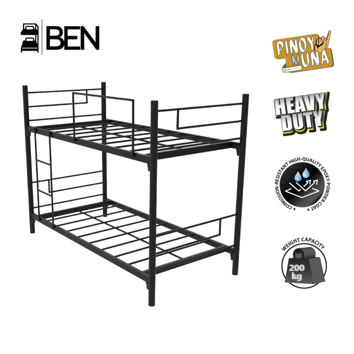 CUTTING EDGE Double Deck Bed Frame EG01 Black Metro Series Single Size