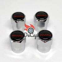 จุกลม ยางรถยนต์ พร้อมโลโก้ อีซูซุ Isuzu 1 ชุด (4 อัน) - Car Tire Valve Caps