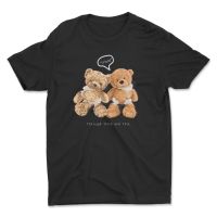 AIDEER Bear Collection เสื้อสกรีนลายหมี เสื้อลายตุ๊กตาหมี มีทั้งสีขาวและสีดำ "friend" Through thick and thin