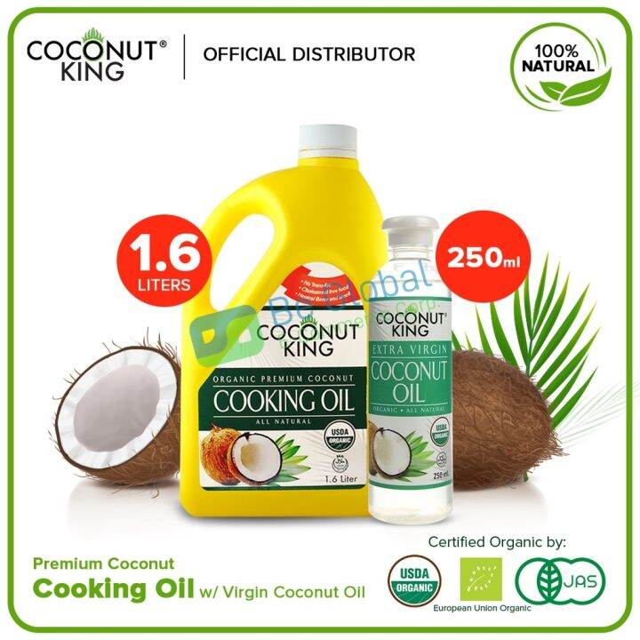 Coconut King Buy 1.6L of Premium Organic Coconut Cooking Oil GET 1