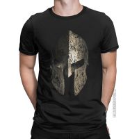 Mens T-Shirts Spartan Sparta Warrior Helmet Novelty Cotton Tee Shirt Classic Short Sleeve T Shirt O Neck Tops New Arrival