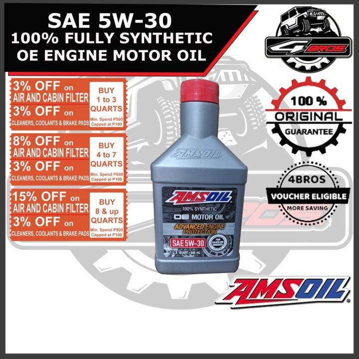 AMSOIL 5W30 OE MOTOR OIL ADVANCED ENGINE PROTECTION 1 QUART W/ FREEBIE ...