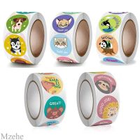 50-500pcs Cartoon Animal  Stickers for Kids Thank you Stickers DIY Gift Sealing Label Teacher Reward Encourage Sticker Stickers Labels