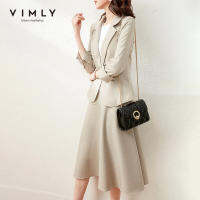 VIMLY Clothing Set For Women Elegant Blazer Coat High Wasit Long Skirt Office Lady 2 Piece Set Female Jacket Skirts Set F6362