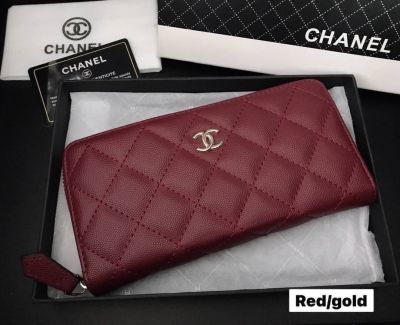 กระเป๋าสตางค์ กระเป๋าถือ ชาแนล/Chanel ขนาดกว้าง 8นิ้ว