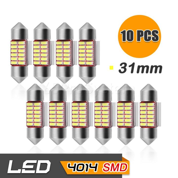 65infinite-แพ๊ค-10-c5w-4014-12smd-31mm-10x-led-c5w-4014-12smd-ขนาด-31mm-ไฟโดม-ไฟอ่านหนังสือ-ไฟห้องโดยสาร-ไฟหัวเก๋ง-ไฟส่องป้ายทะเบียน-กระจายแสง-180องศา-canbus-super-bright-ความสว่างสูง-สี-ขาว-white