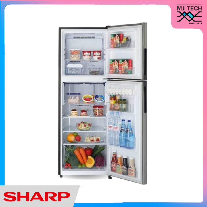 sharp-ตู้เย็น-2-ประตู-ขนาด-11-6-คิว-สีเงิน-รุ่น-sj-x330tc-sl