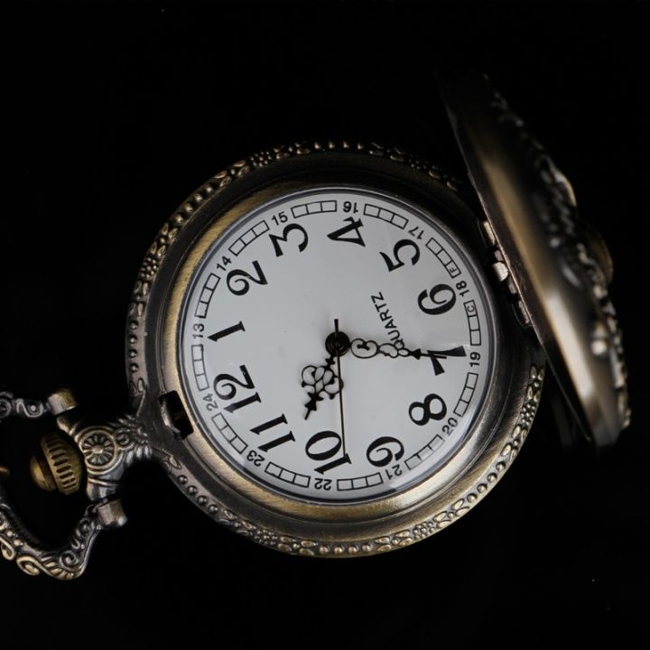 สร้อยคอจี้คุณภาพสูงนาฬิกาของขวัญคริสต์มาสกระเป๋าควอตซ์แกะสลักแบบโซ่พร้อมของขวัญของขวัญนาฬิกาผู้หญิง