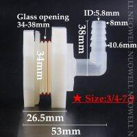 3ชิ้น G3/4 "อควาเรียมน้ำที่ไหลเข้าระบายน้ำร่วมถังปลาที่ต่อสายยางข้อศอกอาหารทะเลถังน้ำสระว่ายน้ำ