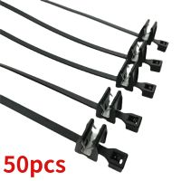 50pcs Electrical equipment and products Car cable tie with metal clip buckle 5MMX200MM Cable Management