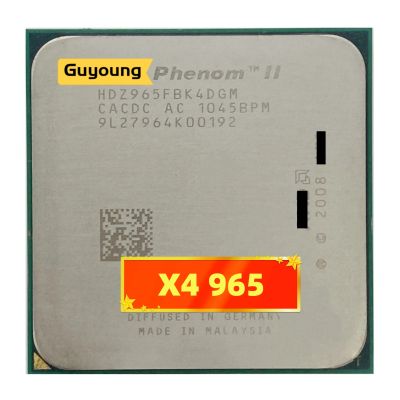 Phenom II X4 965X965 3.4 GHz Quad-Core AM3เต้ารับ HDZ965FBK4DGM เครื่องประมวลผลซีพียู