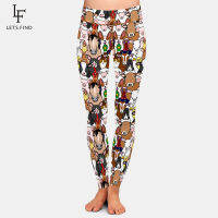 LETSFIND Push Up Leggings Super Soft Milk Silk Printing Cartoon Farm Animals Pattern Womens Plus Size Fashions High Waist Pants