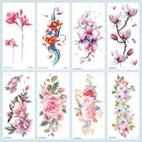 hot【DT】 Rocooart Flowers Arms Colorful Taty Temporary Stickers Fake Orchid Tatouage