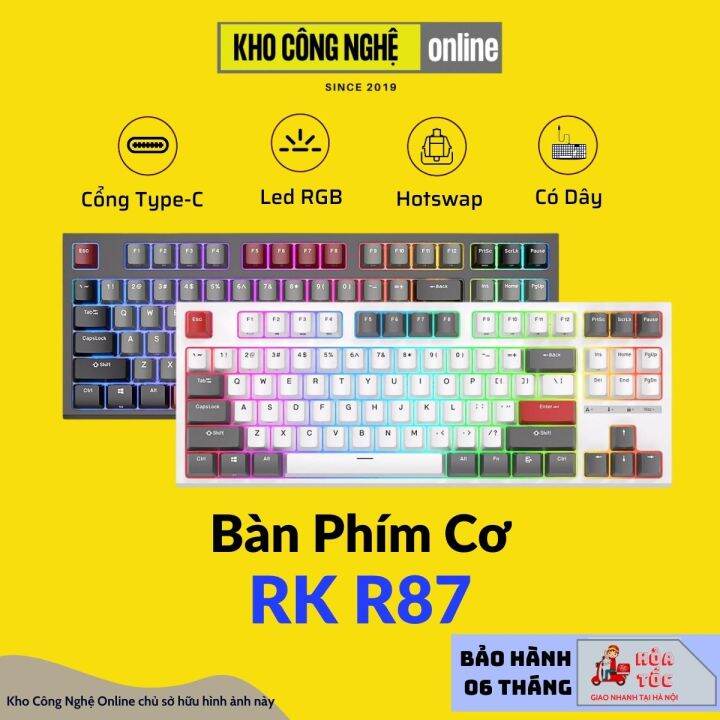 RK R87 Bàn phím cơ RK R87 (Led RGB, Hotswap) | Lazada.vn