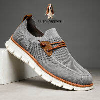 Hush Puppies รองเท้าผู้ชาย รุ่น The Body Shoe Advance Knit Slipon HP IHCFN67672DG - สีเทา รองเท้าผ้าใบแบบสวม Men Sneakers