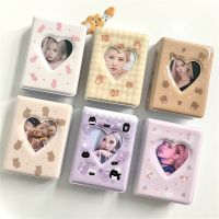 Cute Bear Photo Album 3 Inch Love Heart Hollow Picture Storage Case Kpop Card Binder Name Card Book Photocard Holder 40 Pockets  Photo Albums