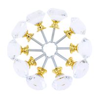 ❃❂▫ 5Pcs /10Pcs Sets Diamond Shape Design Crystal Glass Knobs Cupboard Drawer Pull Kitchen Cabinet Door Wardrobe Handles Hardware