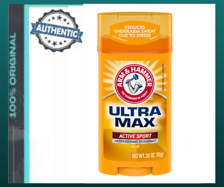 ARM & HAMMER Ultra MAX Deodorant Active Sport Solid Stick 2.6oz