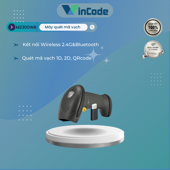 Máy đọc mã vạch 1D và 2D, máy quét mã QRcode thẻ CCCD gắn chip, không ...