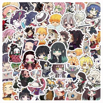 hot！【DT】✕☎✱  10/30/60pcs Cartoon Anime Demon Slayer Stickers Decoration Laptop Suitcase Notebook Label&nbsp;Stationery Sticker