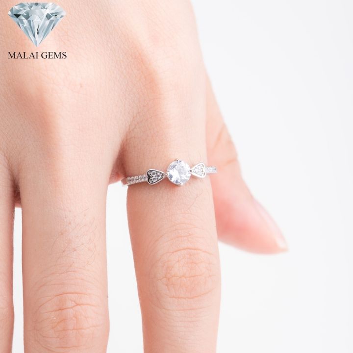 malai-gems-แหวนเพชร-แหวนเพชรชู-ประดับทรง-หัวใจ-เงินแท้-925-เคลือบทองคำขาว-ประดับเพชรสวิส-cz-รุ่น-151-1rl38735-แถมกล่อง