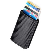 （Layor wallet）  RFID ปิดกั้นผู้ชาย39; S ผู้ถือบัตรเครดิตกระเป๋าสตางค์กรณีบัตรโลหะหนัง PU ผู้ถือบัตรธุรกิจสำหรับผู้ชายและผู้หญิง