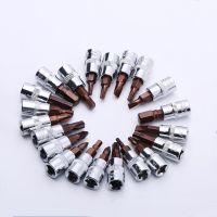 （Conbo metals）21Pcs 1/4นิ้ว Hex Torx PH PZ Slotted Bit Socket ชุด T25 T30 T40 H5 H8ประแจเครื่องมือสำหรับ Ratchet ไขควงชุด