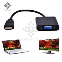 【☊HOT☊】 zhufengdi558151 ตัวแปลงวิดีโอ Vga ตัวเมียสีดำ1080P Hdmi ตัวผู้ไปเป็นสายอะแดปเตอร์สำหรับ Pc Dvd ความยาว25ซม